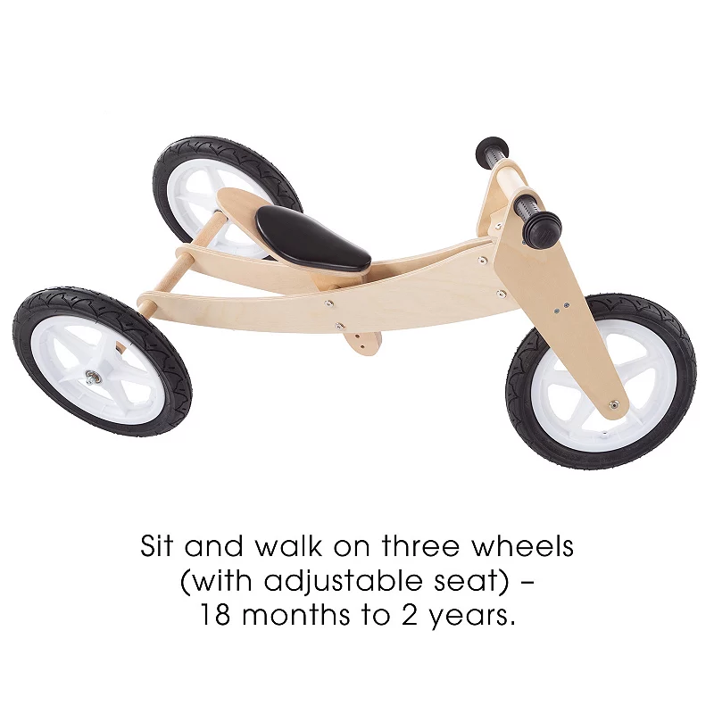 Lil' Rider Wooden 3-in-1 Convertible Balance Bike