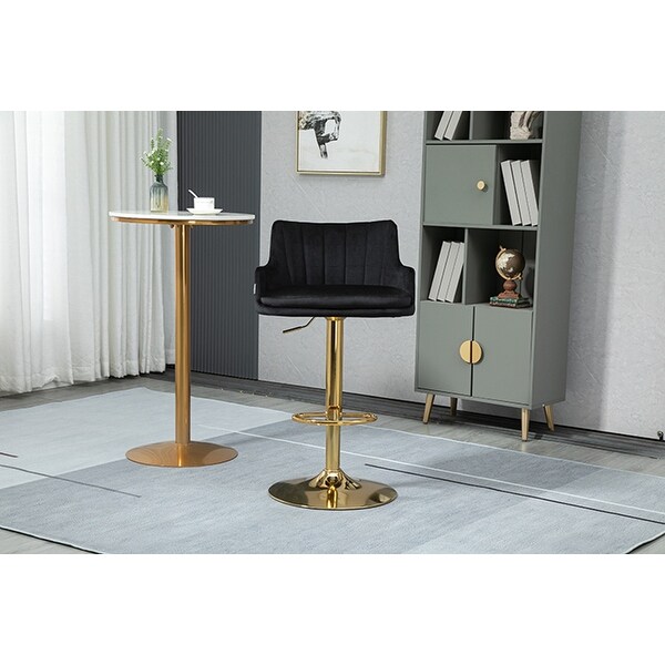 Retro Counter Height Barstools with Ergonomic-Designed Backrest and Footrest