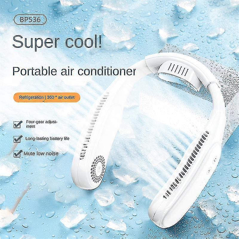 Hanging Neck Fan Mobile Air Conditioner Cooler Outdoor Portable Bladeless Fan Usb Rechargeable Neck