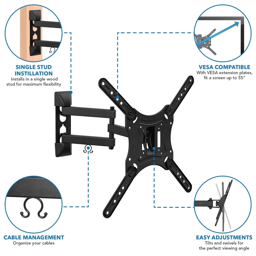 Mount It! Articulating TV Wall Mount w/ Full Motion Arm  Fits 32\