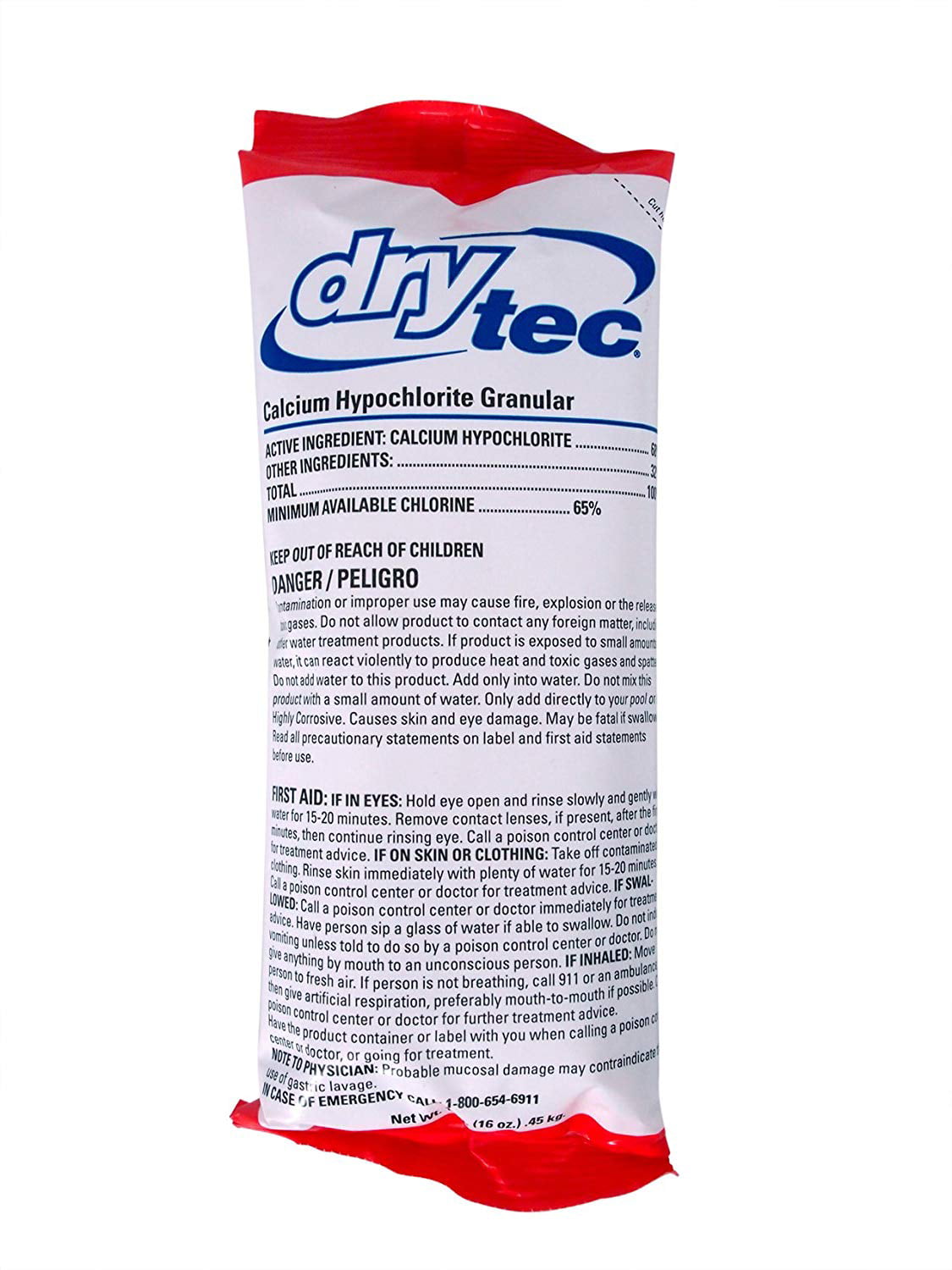 Dry Tec 68% Calcium Hypochlorite Granular Swimming Pool Shock - 1 lb