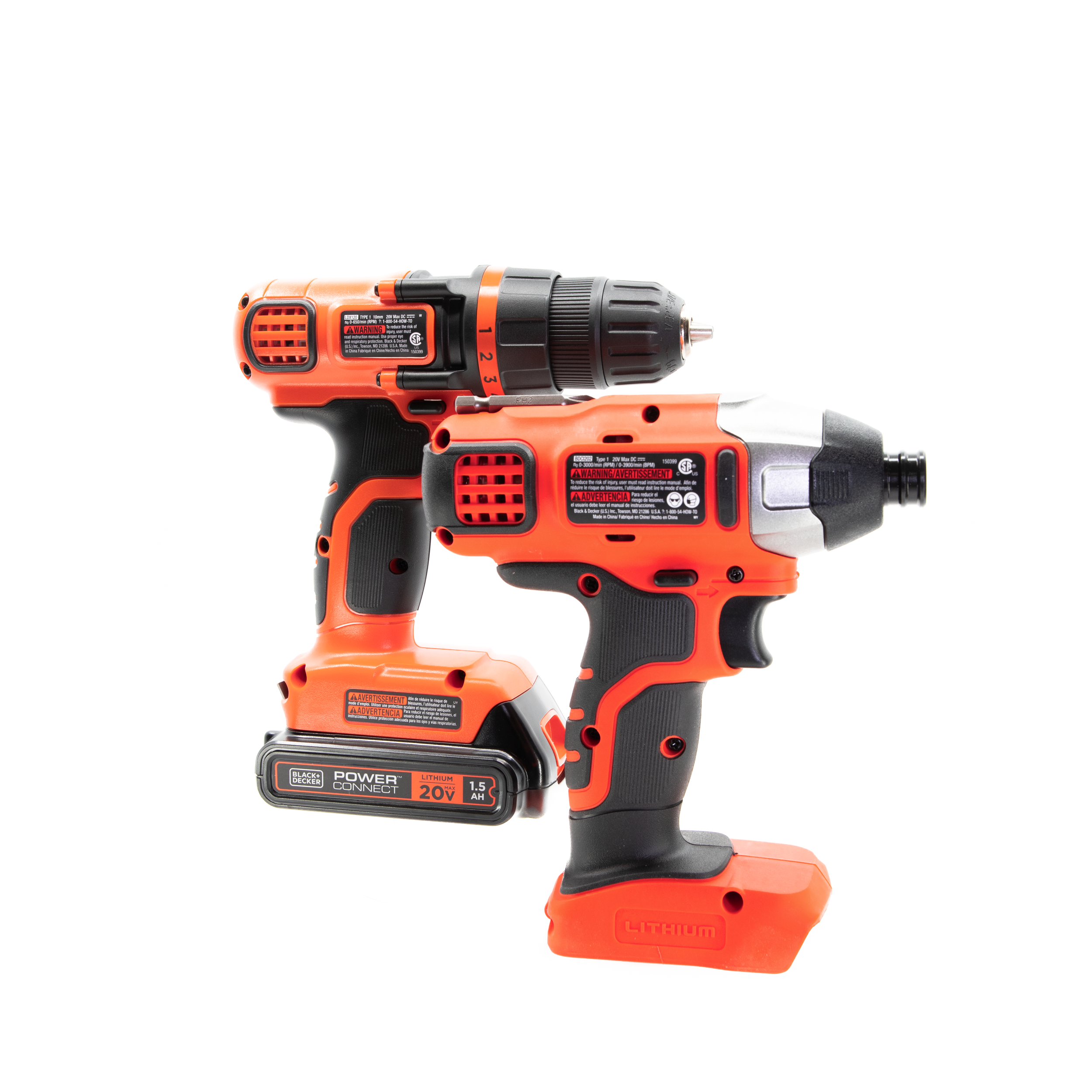 20V MAX* Cordless Drill and Impact Driver, Power Tool Combo Kit with Battery and Charger