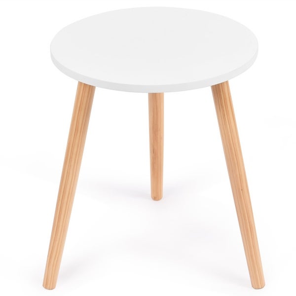 Small Modern Round Coffee Tea Side Table - 16