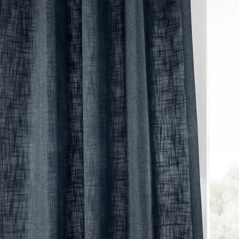 Exclusive Fabrics Heavy Faux Linen Curtain (1 Panel)