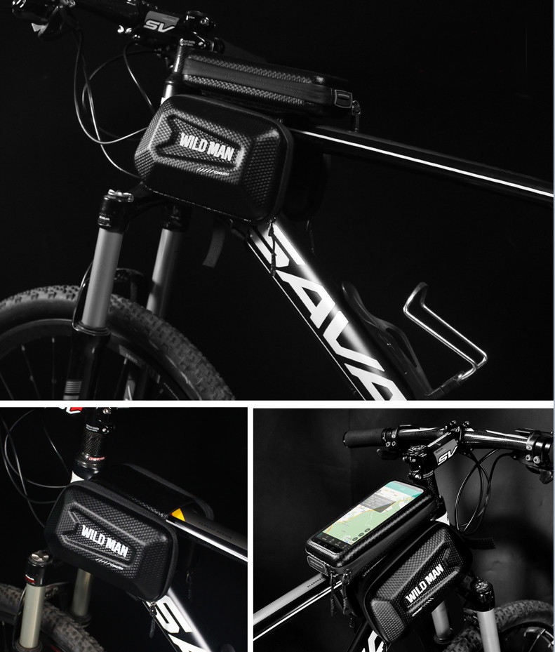 New Image WHEEL UP Multi functional Cycling Frame Bag Both Sides Storage Removable Mobile Phone Front Bike Bicycle Bag