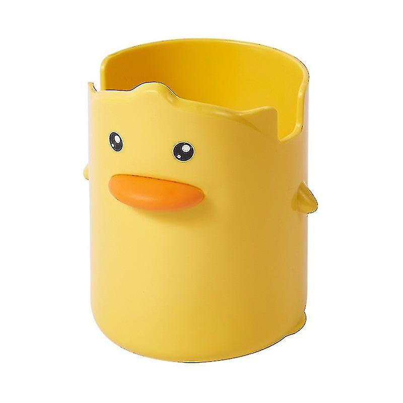 Little Yellow Duck Pen Holder Desk Pen Holder， Desk Storage Box， Pen Holder， Makeup Brush Holder