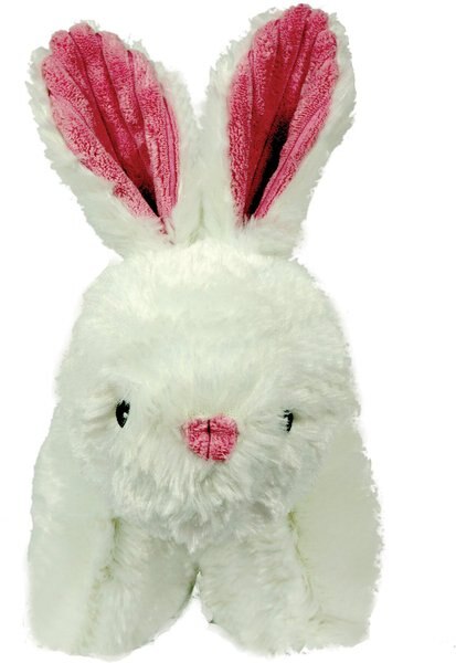 HuggleHounds Squooshies Bunny Durable Plush Squeaky Dog Toy