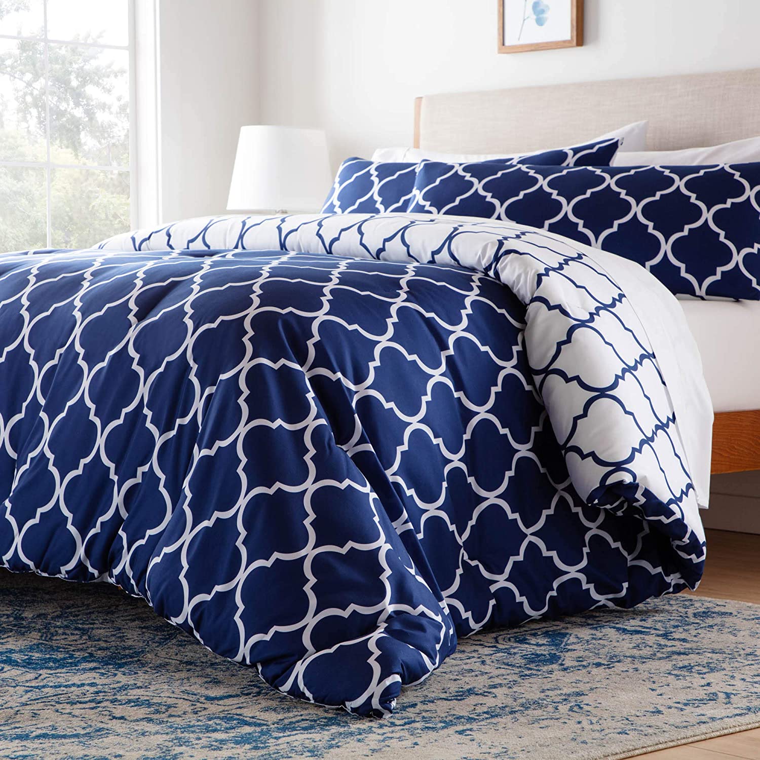 All-Season Quilted Comforter - Corner Duvet Tabs - Hypoallergenic - Plush Microfiber Fill - Machine Washable - Duvet Insert