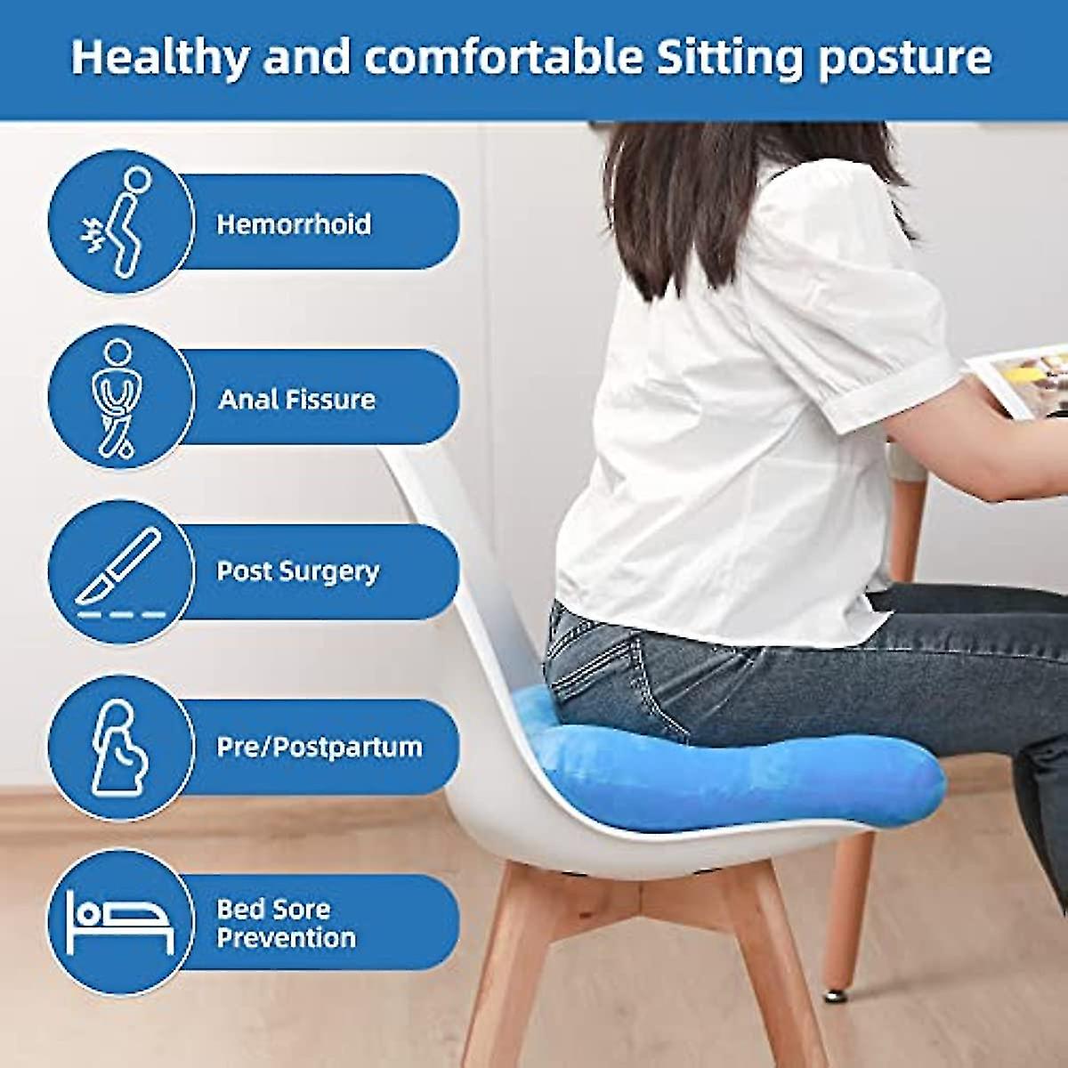 Anti-decubitus Pad-breathable Comfort Seat Cushion For Hemorrhoids  Pregnancy  Pressure Sores  Wheel Chair  Prolonged Sitting  Daily Use Cushi