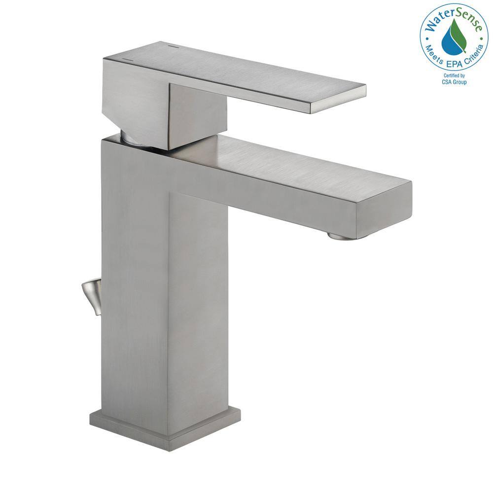 Delta Modern Single Hole Single-Handle Bathroom Faucet in Stainless 567LF-SSPP