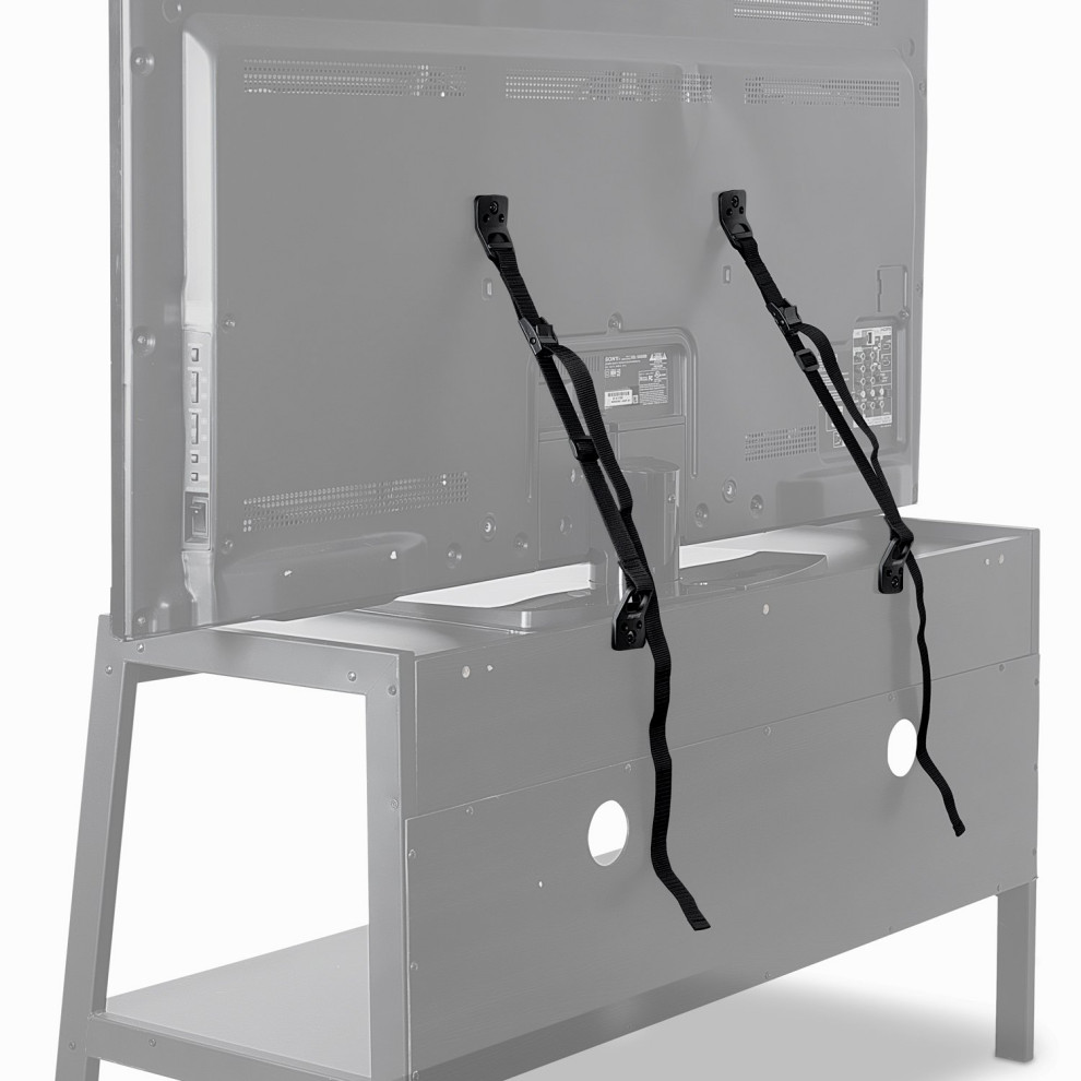 Mount It! Safety Straps for TV  Use for Furniture  Dresser and TV Stands  2 Pack   Contemporary   Entertainment Centers And Tv Stands   by Mount It! TV Wall  ampDesk Mounts  Houzz