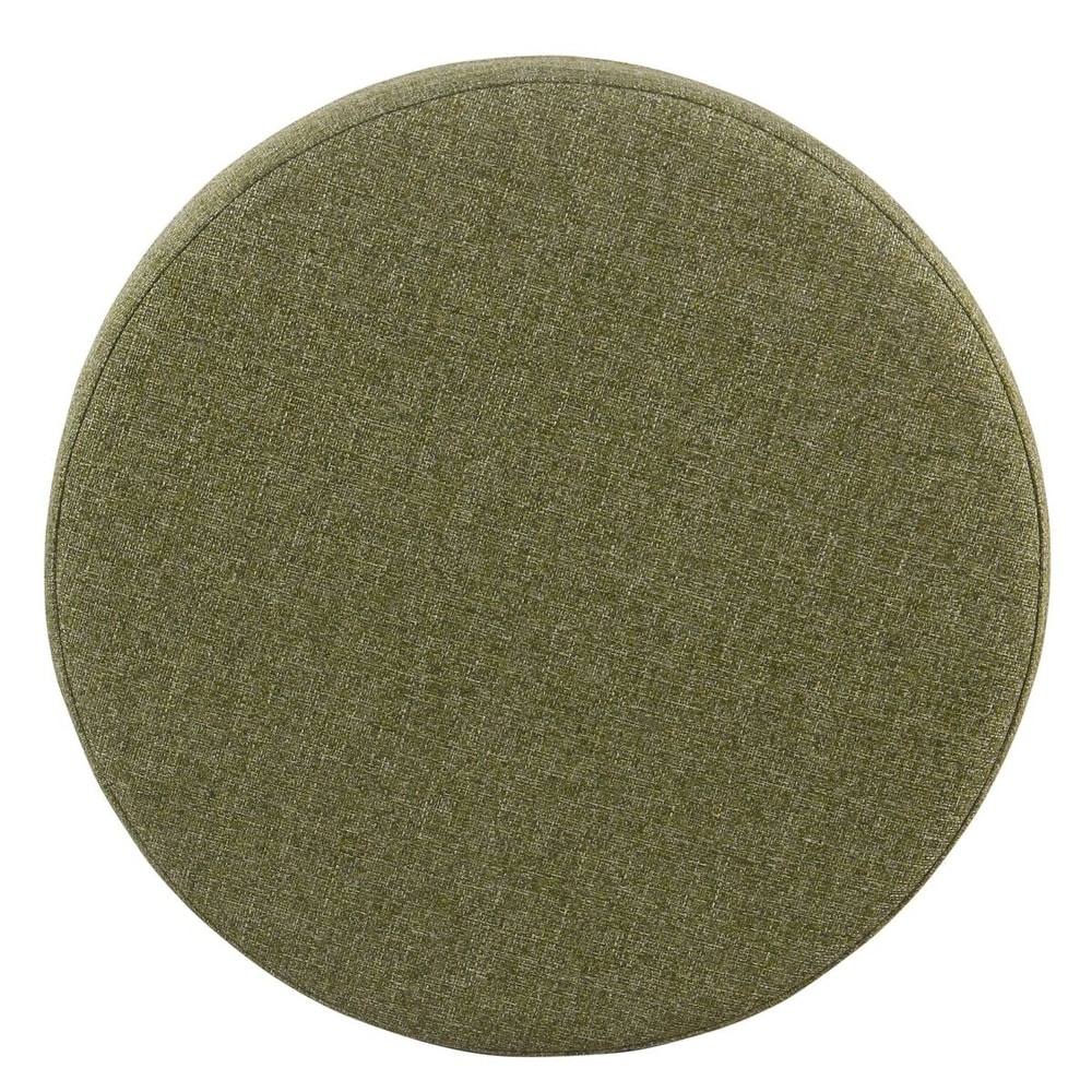 Porch   Den Parkchester Green Tweed Round Storage Ottoman