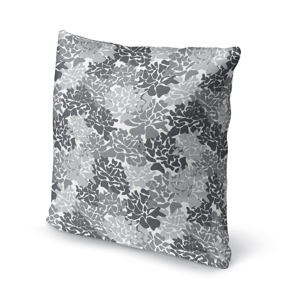 PEONIES GREY Indoor Outdoor Pillow By Kavka Designs