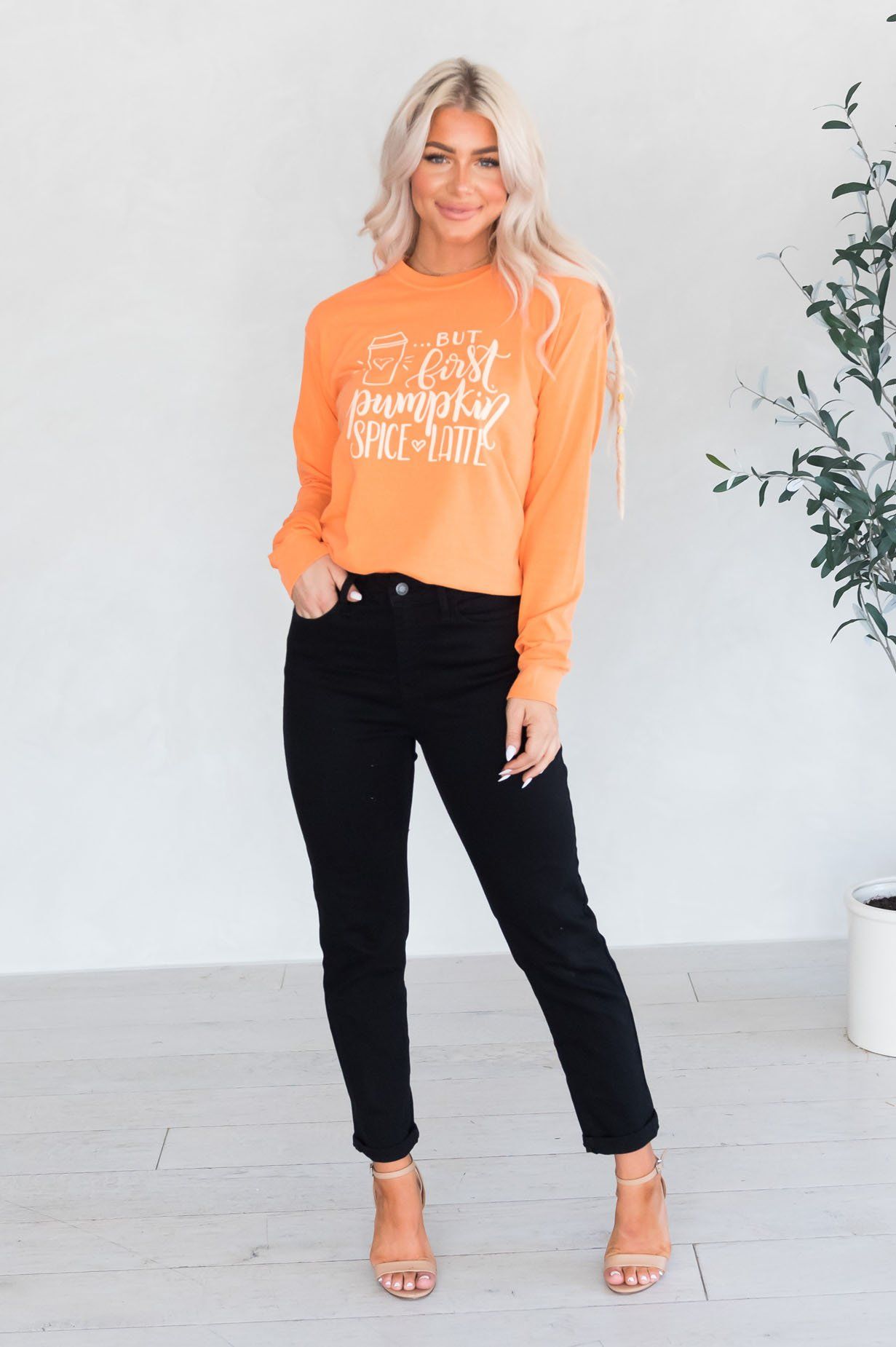 But First, Pumpkin Spice Modest Top