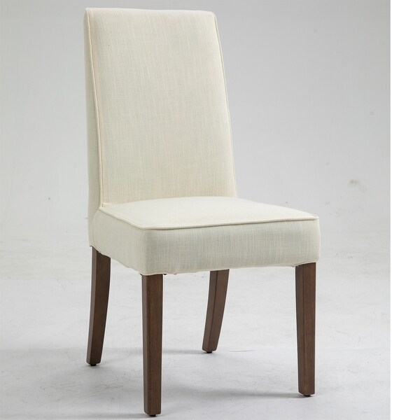 2 PCS Dining Chair Upholstered Chair with Solid Wood Legs for Dining