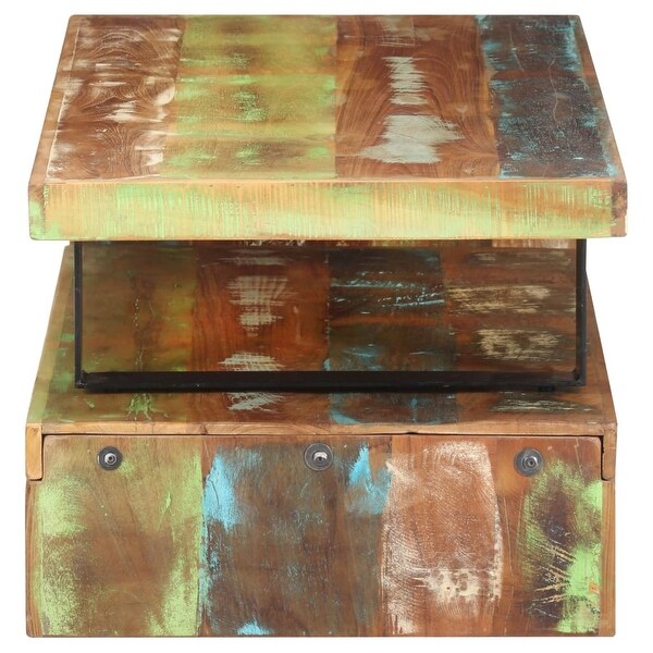 vidaXL 2 Piece Coffee Table Set Solid Reclaimed Wood