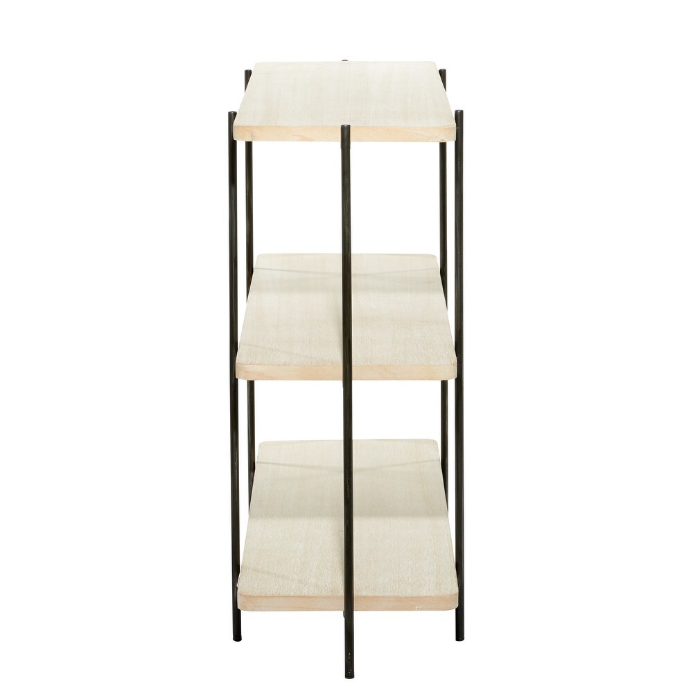 Beige Metal Contemporary Console Table 32 x 40 x 14