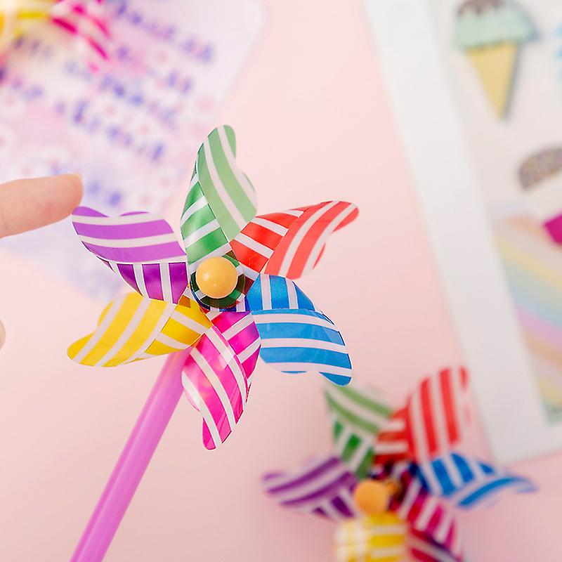 10pcs Christmas Gel Ink Pen Windmill Pinwheel Shaped Student Rollerball Pen Gift Rewards Party Supplies For Kids Holiday Xmas Festival Gift (random Co