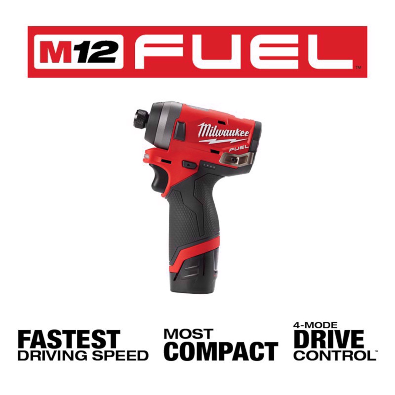 MW M12 FUEL 12 V 2 amps 1/4 in. Cordless Brushless Impact Driver Kit (Battery \u0026 Charger)