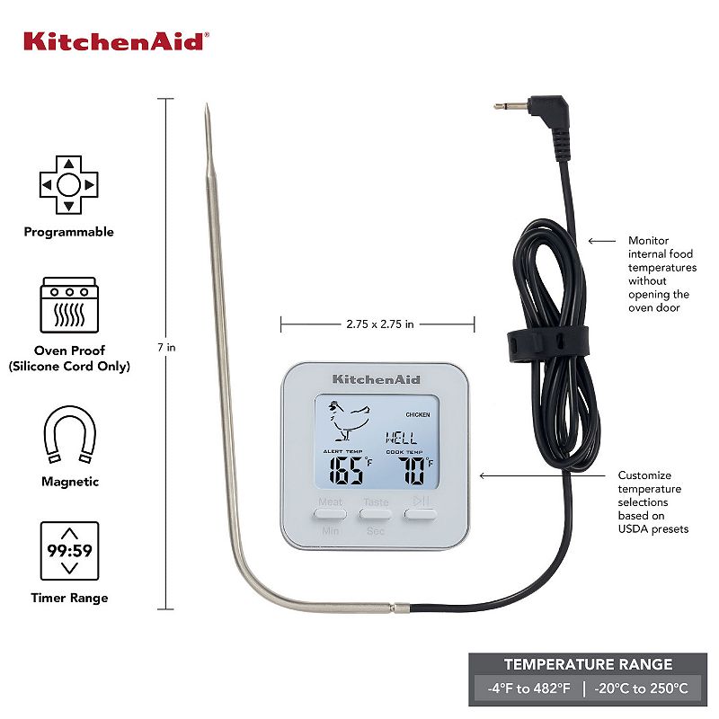 KitchenAid Programmable Wired Probe Thermometer