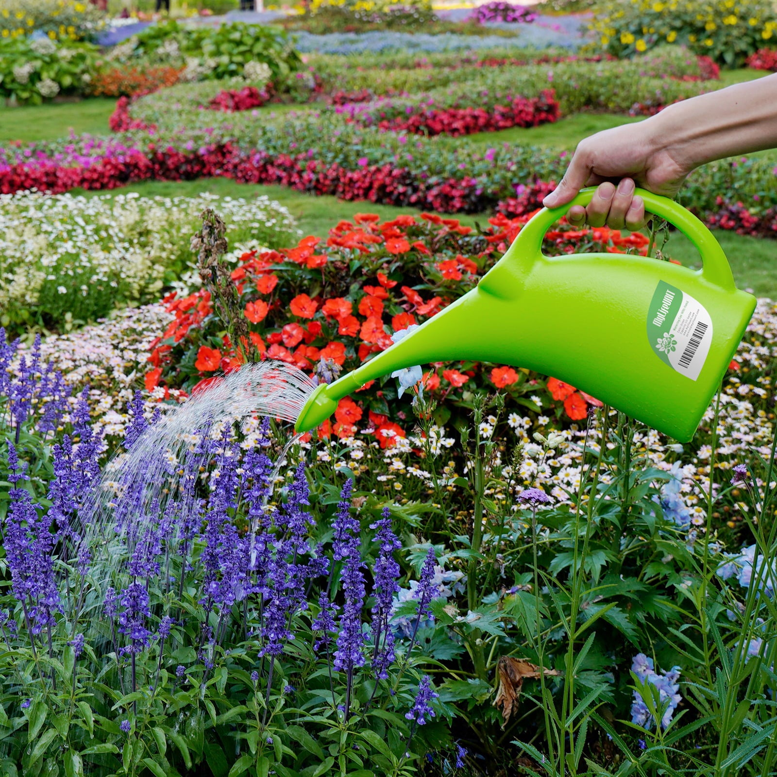 MyLifeUNIT Watering Can for Indoor Plants， Water Can with Shower Head， 1/2 Gallon (Green)