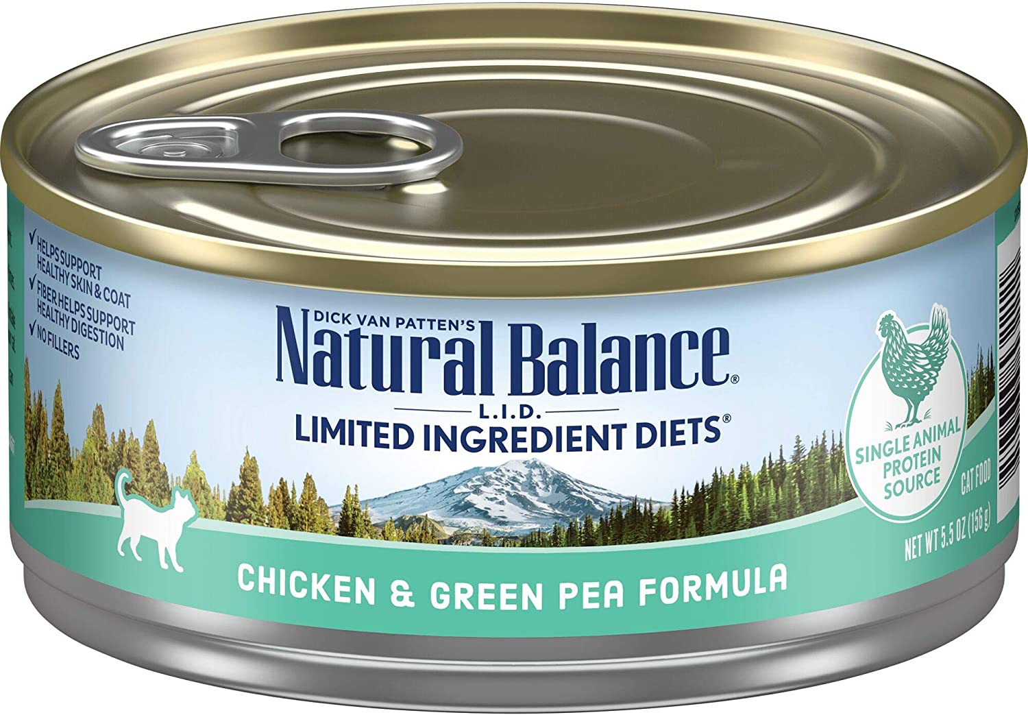 Natural Balance L.I.D. Limited Ingredient Diets Chicken and Green Pea Formula Grain-Free Canned Cat Food 5.5-oz case of 24