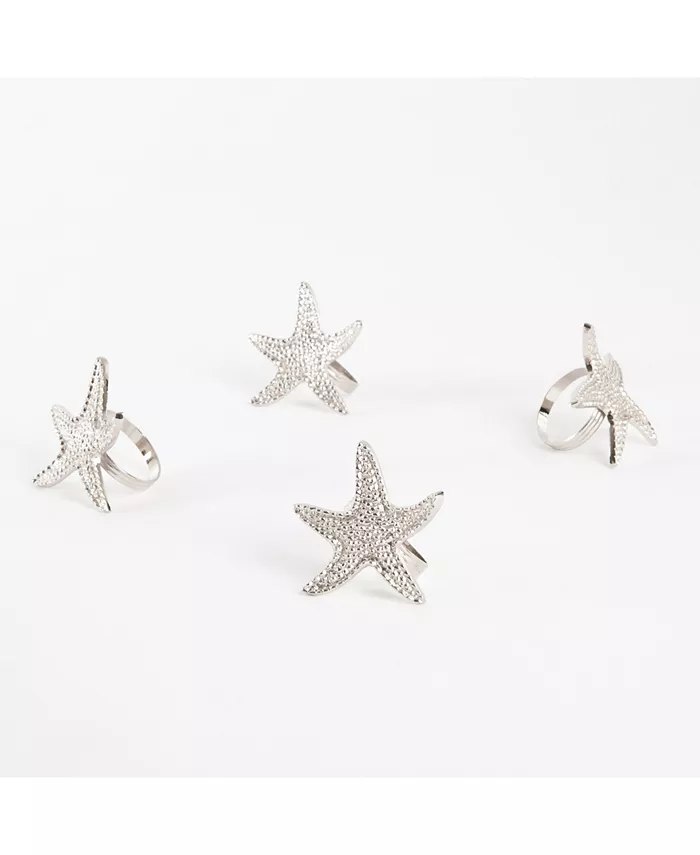 Saro Lifestyle Star Fish Design Napkin Ring Set of 4