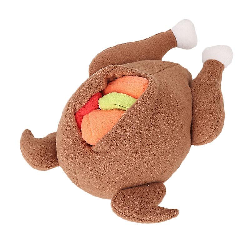 Roast chicken dog snuffle toy