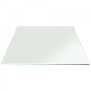 Fab Glass and Mirror 24 in. Clear Square Glass Table Top 14 in. Thick Flat Polished Tempered Eased Corners 24SQR6THFLTE