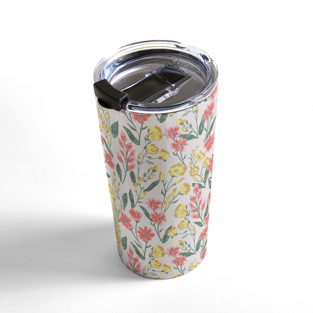 Schatzi Brown Penelope Floral Summer 20 Oz Stainless Steel Travel Mug Deny Designs