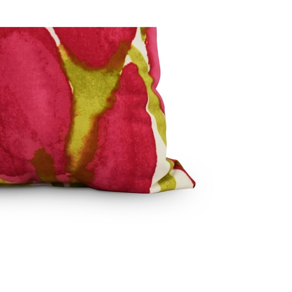 Sunset Tulip 20 inch Floral Decorative Outdoor Pillow