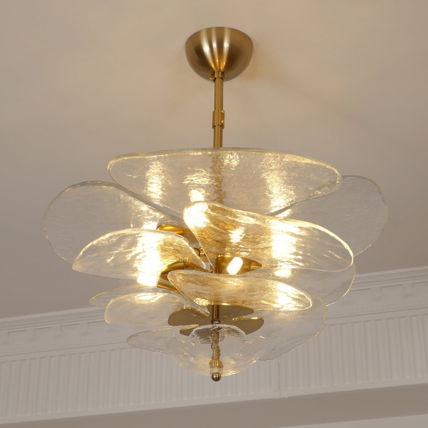 Petals Gold Murano Chandelier