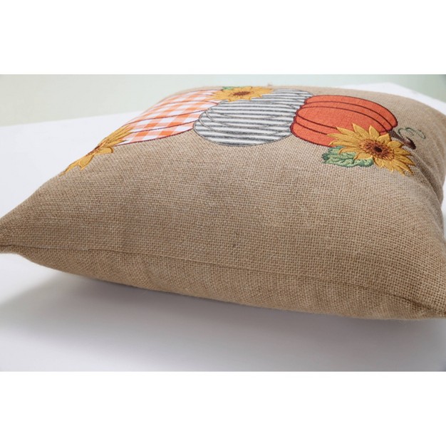 Indoor Thanksgiving Squash Square Throw Pillow Pillow Perfect