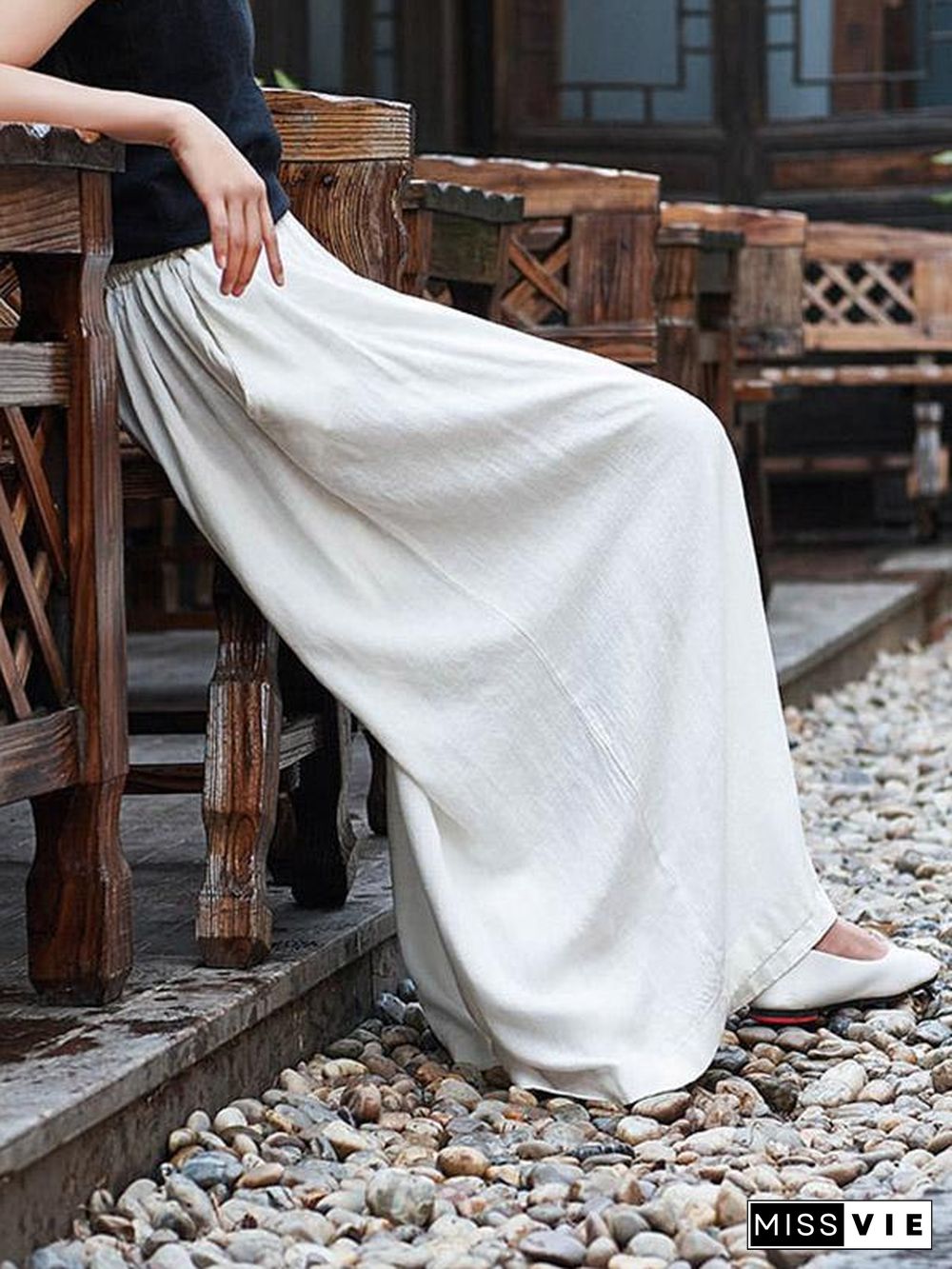 Loose Wide-leg Linen Pants