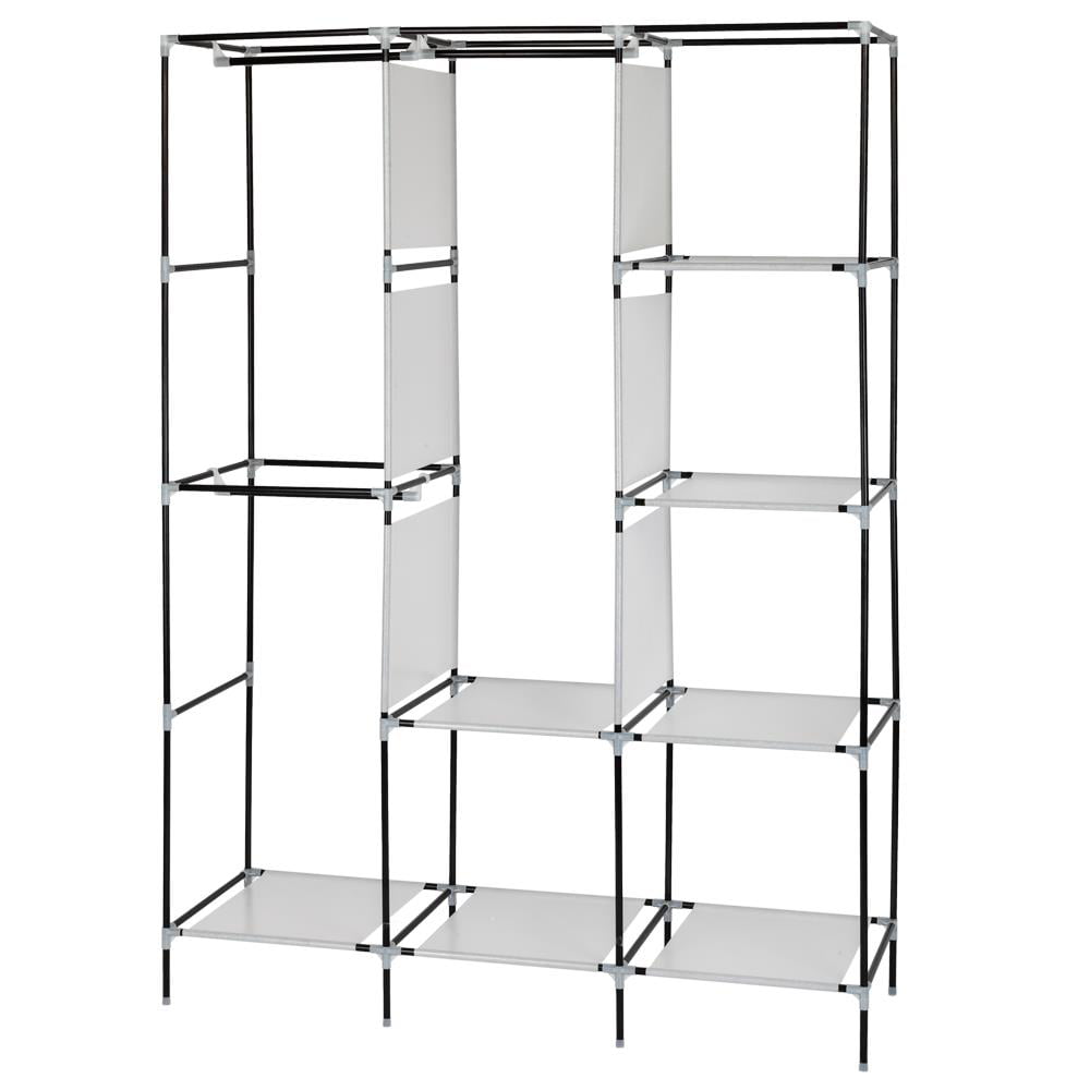 Zimtown 71" Closet Organizer Shelves System Clothes Storage Wardrobe, Gray