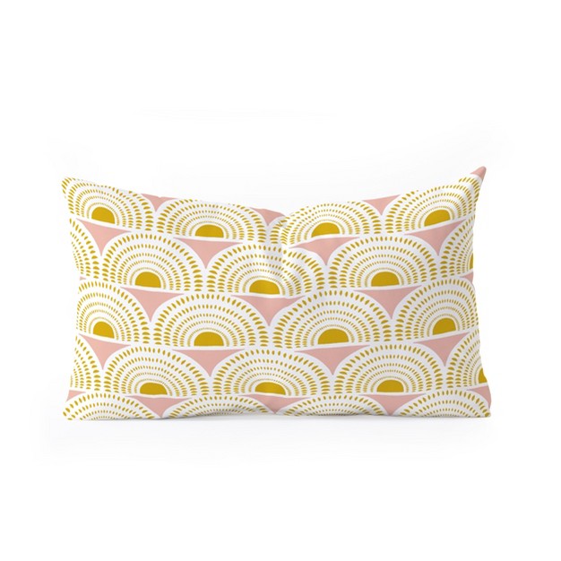 Heather Dutton Aurora Blush Oblong Throw Pillow Society6