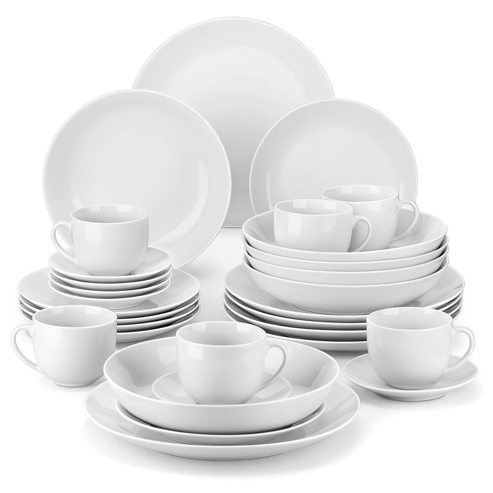 MALACASA Amelia Porcelain Dinnerware Set  Service for 6