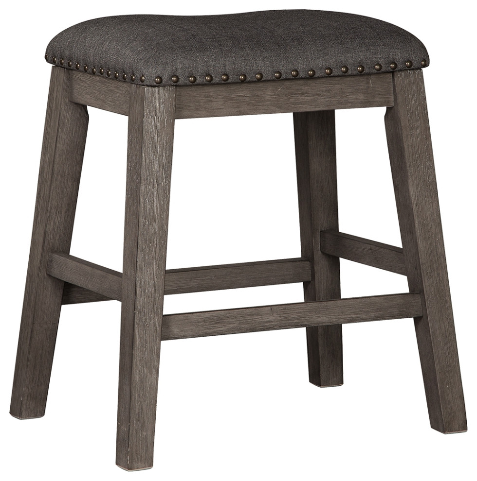 Upholstered Stool  Set of 2   Farmhouse   Vanity Stools And Benches   by Ashley Furniture Industries  Houzz