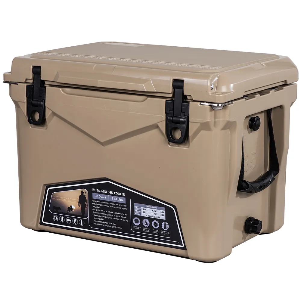 C Type 35QT Custom Logo Hiking Fishing Camping Hard Cooler Beer Ice Cooler Box hard cooler