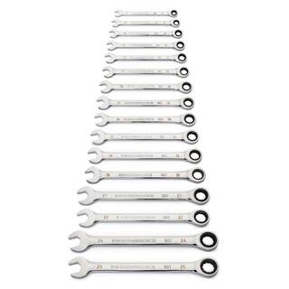 GEARWRENCH Metric 90-Tooth Combination Ratcheting Wrench Tool Set (16-Piece) 86928