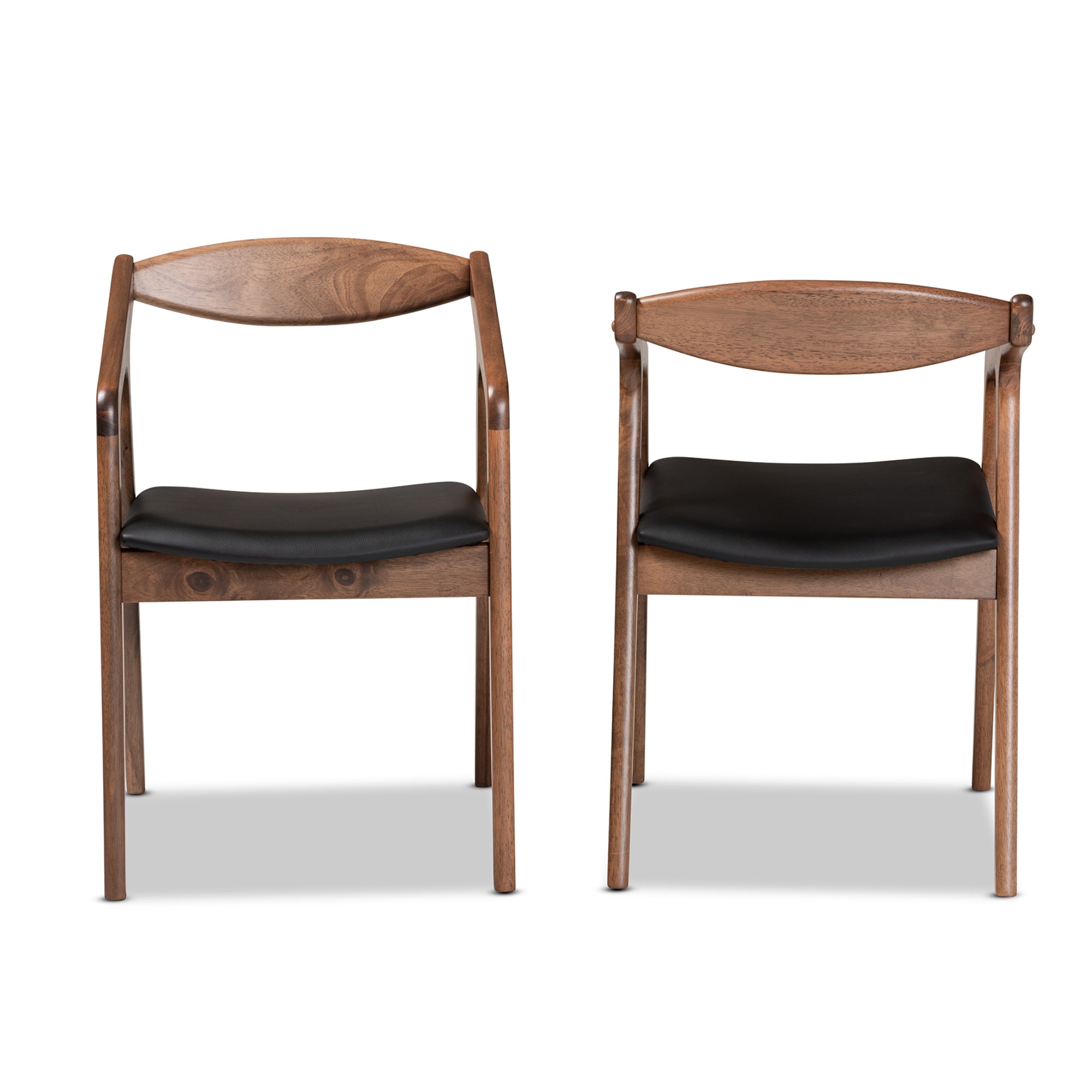 Baxton Studio Harland Dining Chair， Set of 2， Black