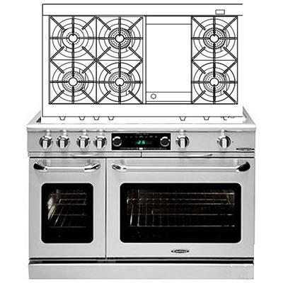 Capital 48-inch Freestanding Dual-Fuel Range CSB484G2-N