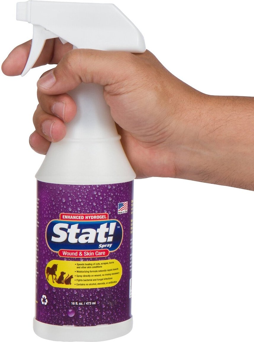 Stat! Spray Hydro-Stat! Wound and Skin Care Spray for Dogs， Cats and Horses