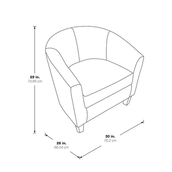 Ethan Mid Century Tub Chair with Dark Espresso Legs