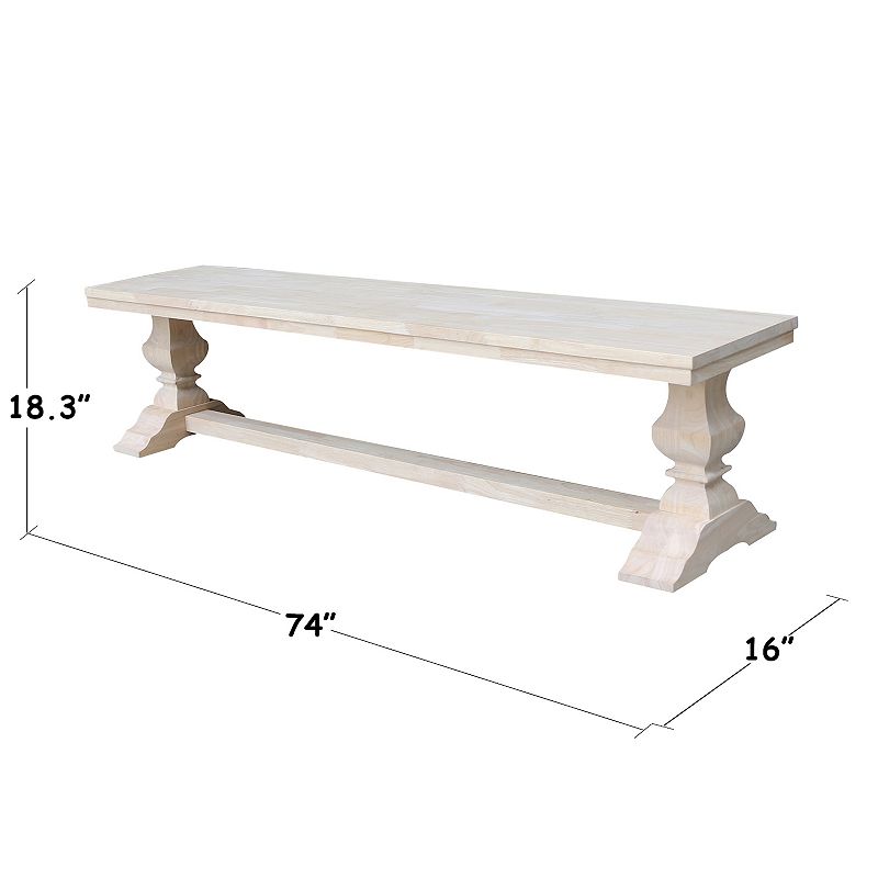 International Concepts Trestle Bench