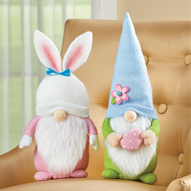 Collections Etc Adorable Easter Gnome Pastel Accent Pillow