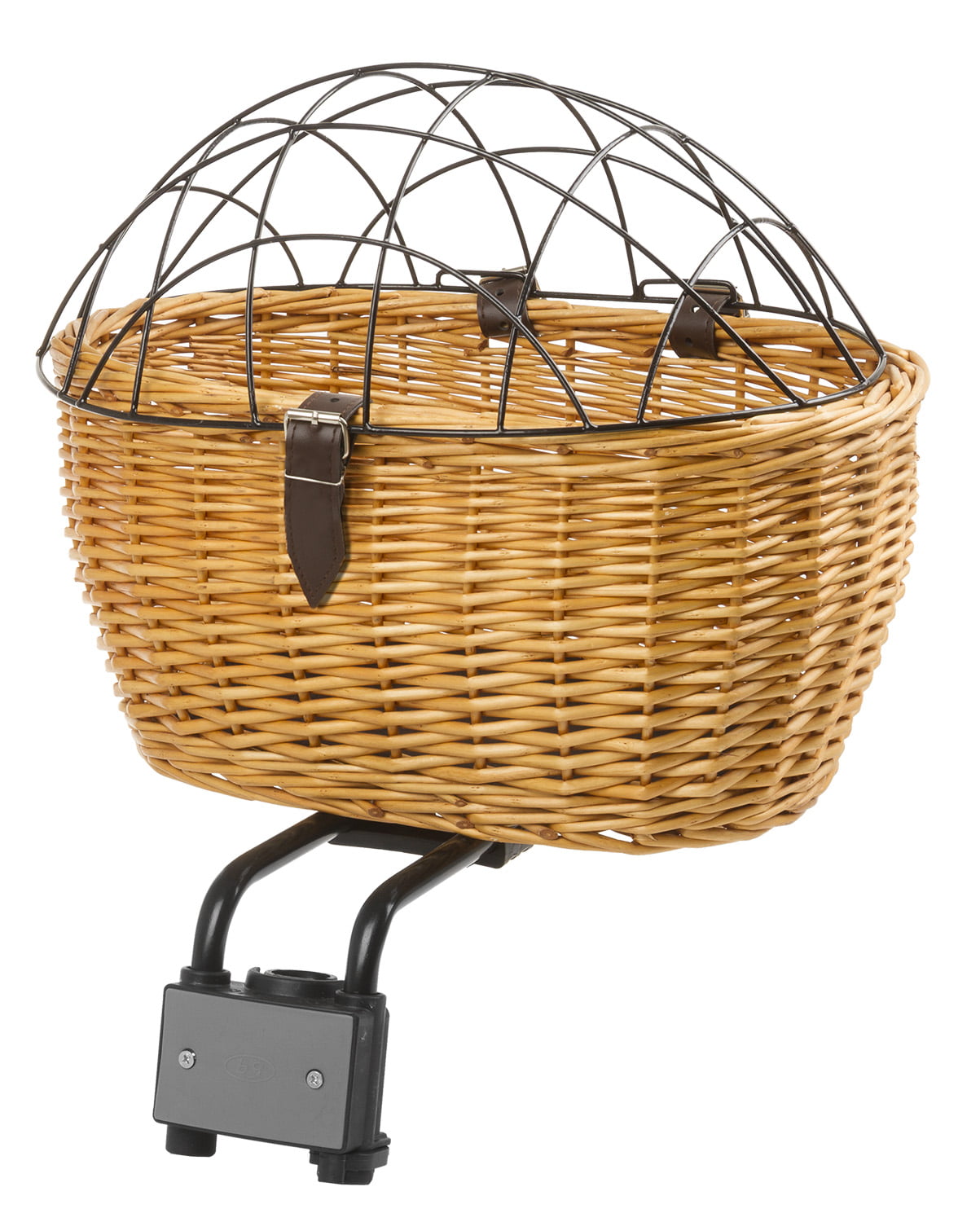 M-Wave BA Pet Wicker Basket， Stem or Seat Tube Mount， 17 x 12 x 8.5 in