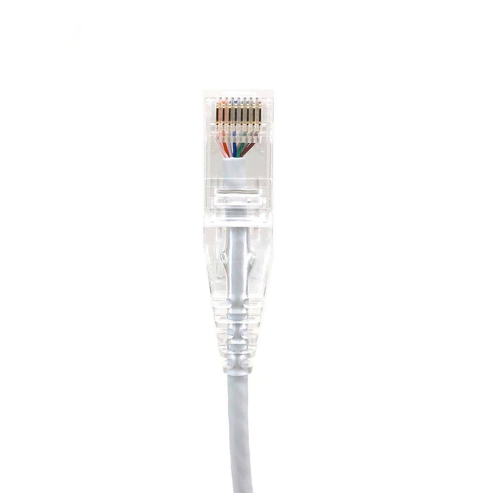 Micro Connectors Inc 25 ft. 28AWG Ultra Slim CAT6 Patch Cables White (5-Pack) E08-025W-SL5