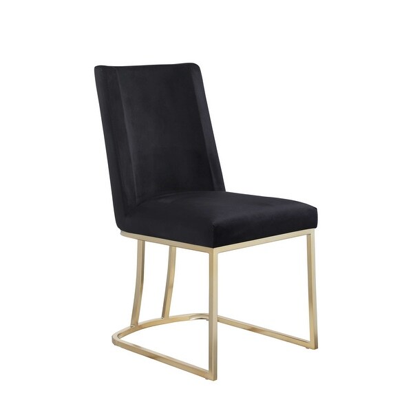 Velvet Upolstered Side Dining Chairs(Set of 2)