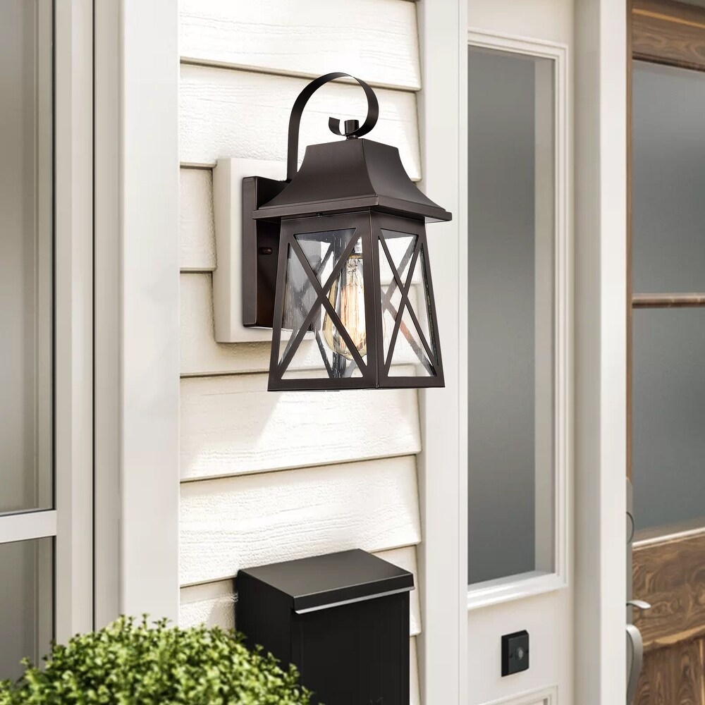 Modern Farmhouse 1 Light Outdoor Sconce Wall Lights   13.25*6*7